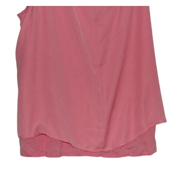 Jennifer Lopez Pink Layered Sleevless Top Tunic Blouse Embellished Neckline 1X - Picture 5 of 7